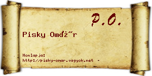 Pisky Omár névjegykártya